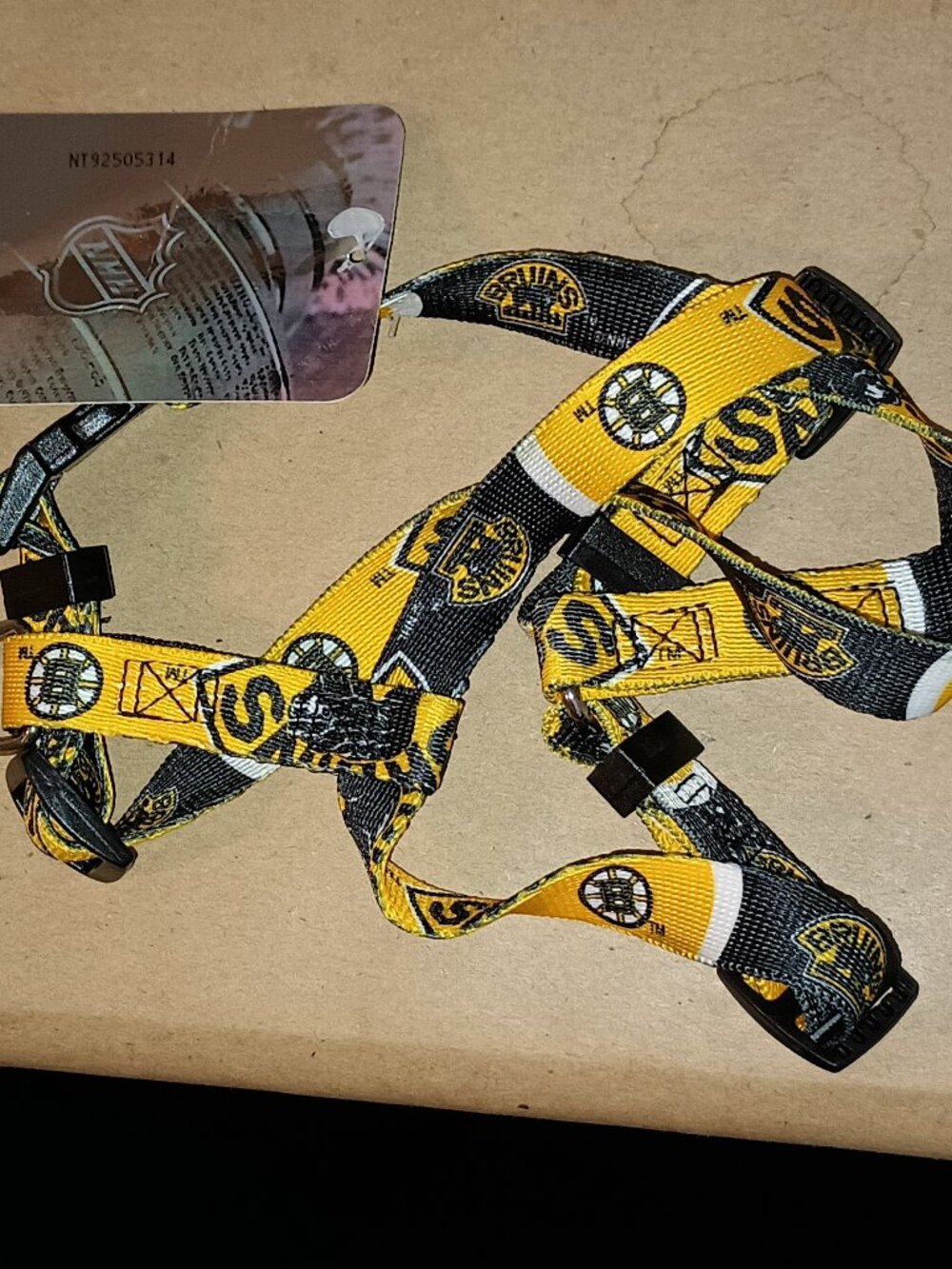 NEW Boston Bruins NHL Adjustable Dog Harness XS